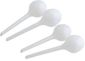 Nurture & Bloom Self Watering Globes, Green Life Pack of 4 Aqua Globes Small Plant Flower Automatic Self Watering PVC Bulbs Ball Garden Waterer Device Set