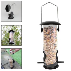Nurture & Bloom Wild Bird Feeder, Large Hanging Plastic Frame With Dual Perches, Lawn And Garden Outdoor Use, Enjoy Birdwatching Or Birding