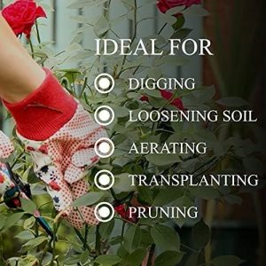 Nurture & Bloom 4 Piece Garden Tool Set with Multi Color Print - Trowel, Cultivator, Pruning Shear, Gloves Gift Set for Gardening Needs (Black)