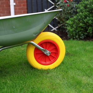 Nurture & Bloom Pneumatic Wheel Air Filled Tires 3.5-8" Heavy-duty Replacement Wheels For Wheelbarrows, Hand Truck, Utility Cart, Garden Cart, Buggies (Yellow)
