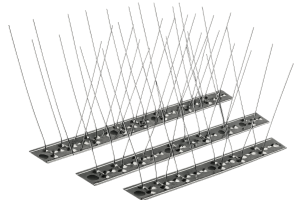 Nurture & Bloom Birds Spikes With Stainless Steel Base, 2M Pigeon And Crows Spikes Deterrent, Anti-Pigeon Spikes, Cats Repellent Spikes for Gardens, And Roofs (8 Pcs Spikes, 16 Ties & 16 Screws)