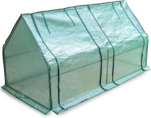 Nurture & Bloom Mini Greenhouse Grow Tunnel With 2 Zipper Doors | Green House | Greenhouses | Vegetable Growhouse | Plants Tent | Growing Tunnels