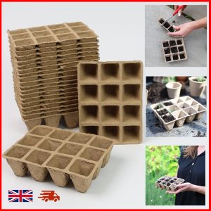 Nurture & Bloom Seedling Trays Seed Trays Biodegradable Seedling Pots And Trays Plant Pots Seedling Germination Trays Planting Tray Kit For Indoor Outdoor