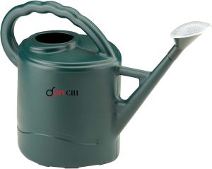 Nurture & Bloom 9Litre/2 Gallon Watering Can, Plastic Garden Essential Big Watering Can with Rose Diffuser Head -Indoor Outdoor Light Weight Can (Green 9L)