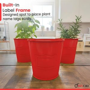 Red Flower Pots (STN275)