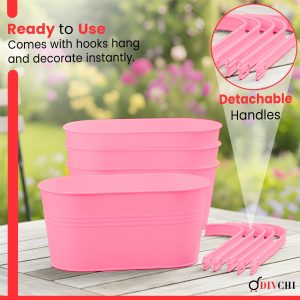 Pink 4 Pack Hanging Planters (STM535)